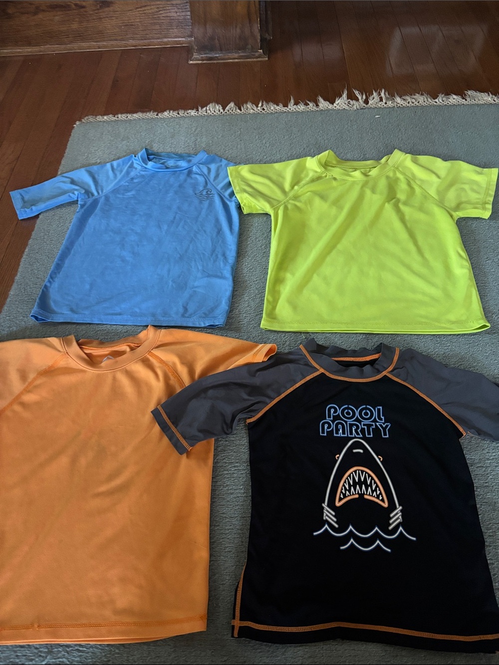 Target Kids Swim Rashguards - Blue, Yellow, Orange, Black